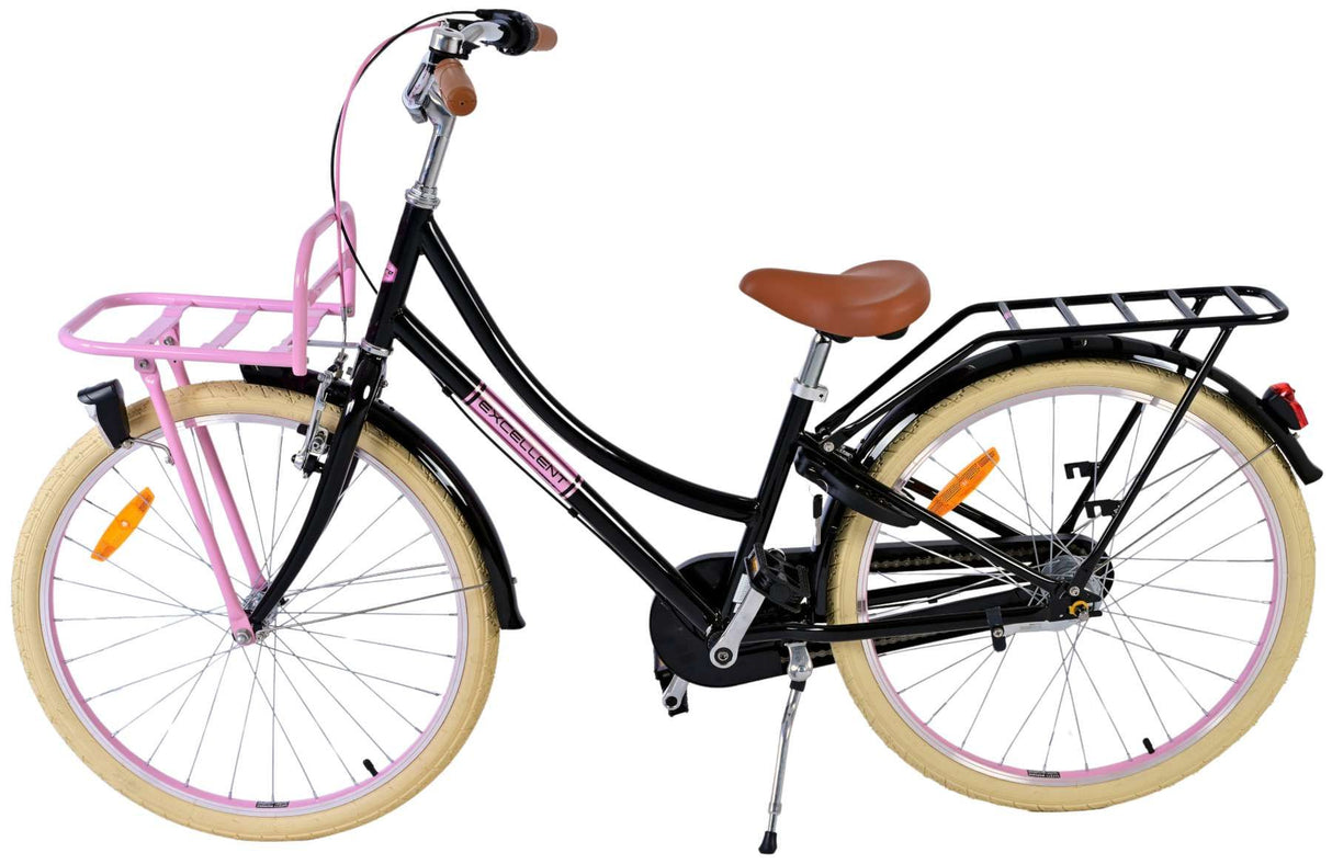 Bicicleta infantil Volare Excellent - Meninas - 24 polegadas - Preta - 3 marchas