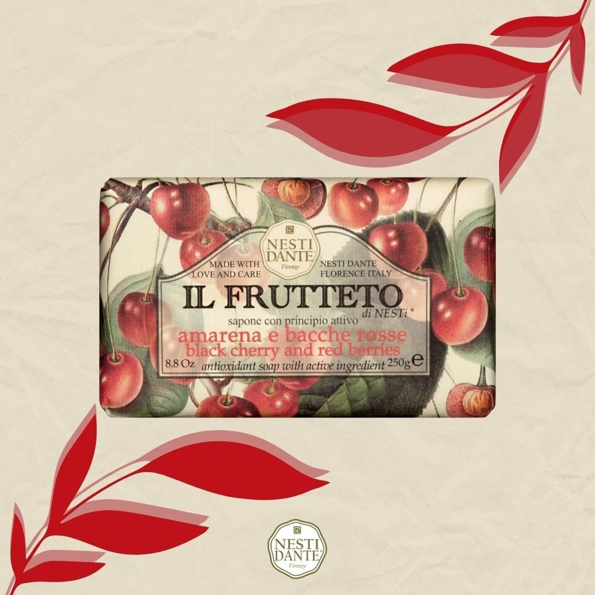 Nesti dante il frutteto sapone amarena frutti rossi 250gr.