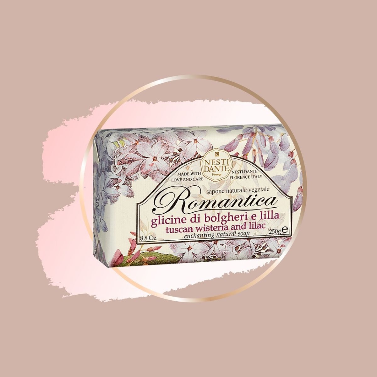 Nesti dante romantica toskánské mýdlo vistárie liliové 250g.