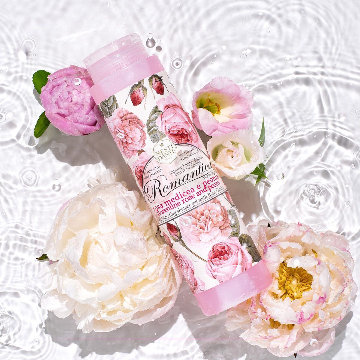 Nesti dante romantica rose peony shower gel 300ml