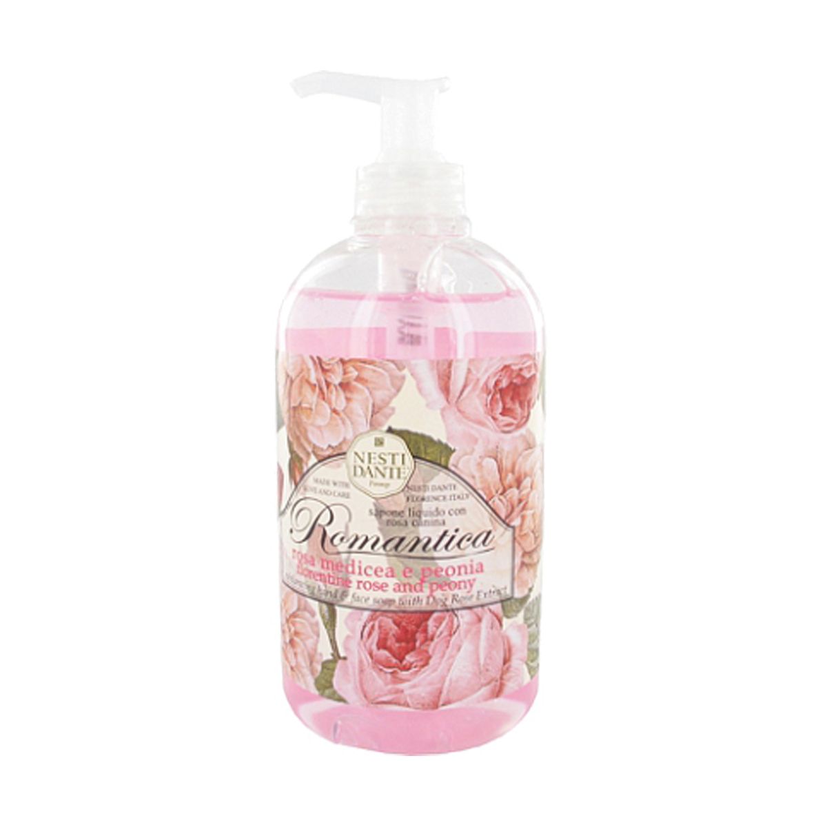 Nesti dante romantica rose peony soap pump 500ml