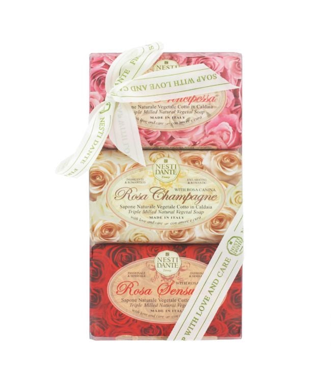 Darilni set nesti dante milo rosa 3x150gr.