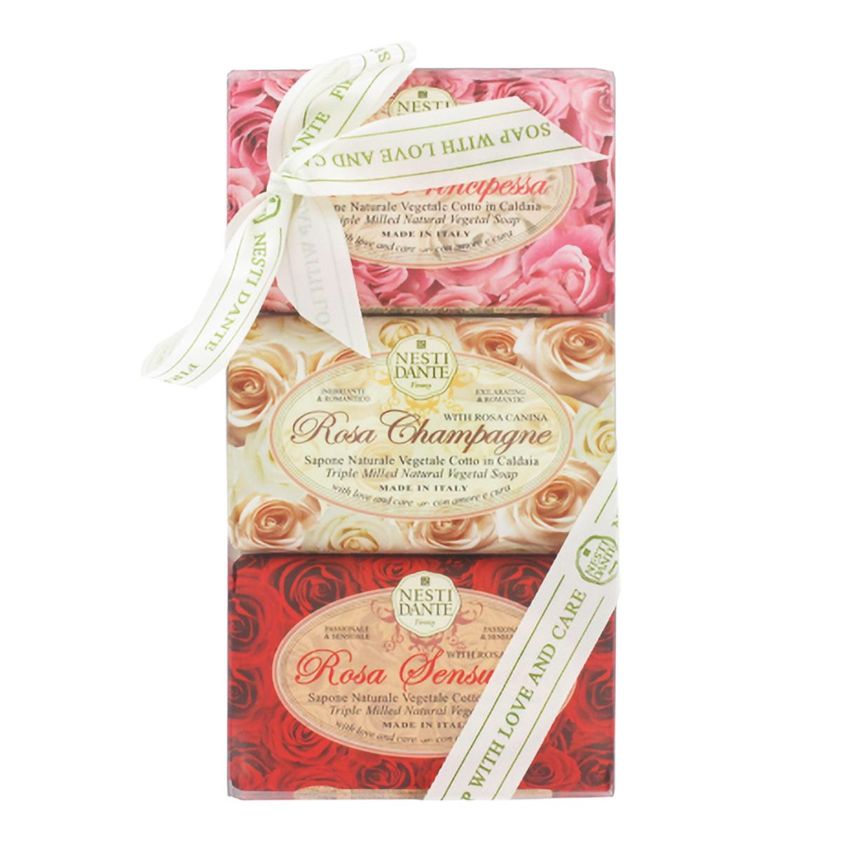 Nesti dante dárková sada mýdlo rosa 3x150gr.