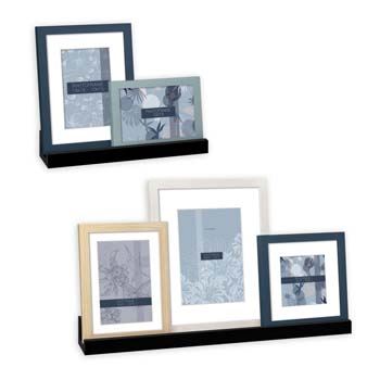 Photo Frame Set EG958 Maratea 5 kusů se 2 policemi na zeď