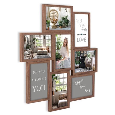 Zep Multi Photo Frame MP150 Stockholm temno rjava 8x10x15 cm