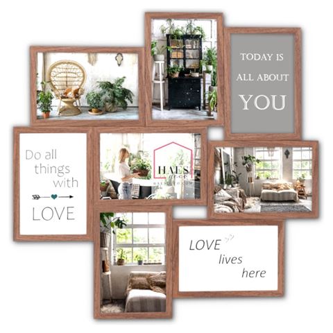 Zep Multi Photo Frame MP150 Stockholm temno rjava 8x10x15 cm