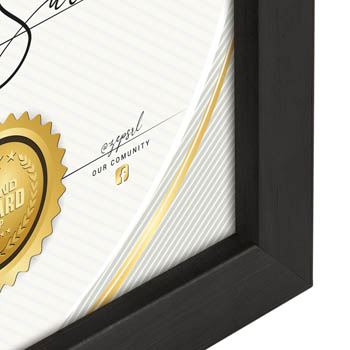 ZEP V4729B Certificate Black 29.7x42 cm