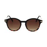 Spectrum solbriller runde halvskildpadde sorte kvinder