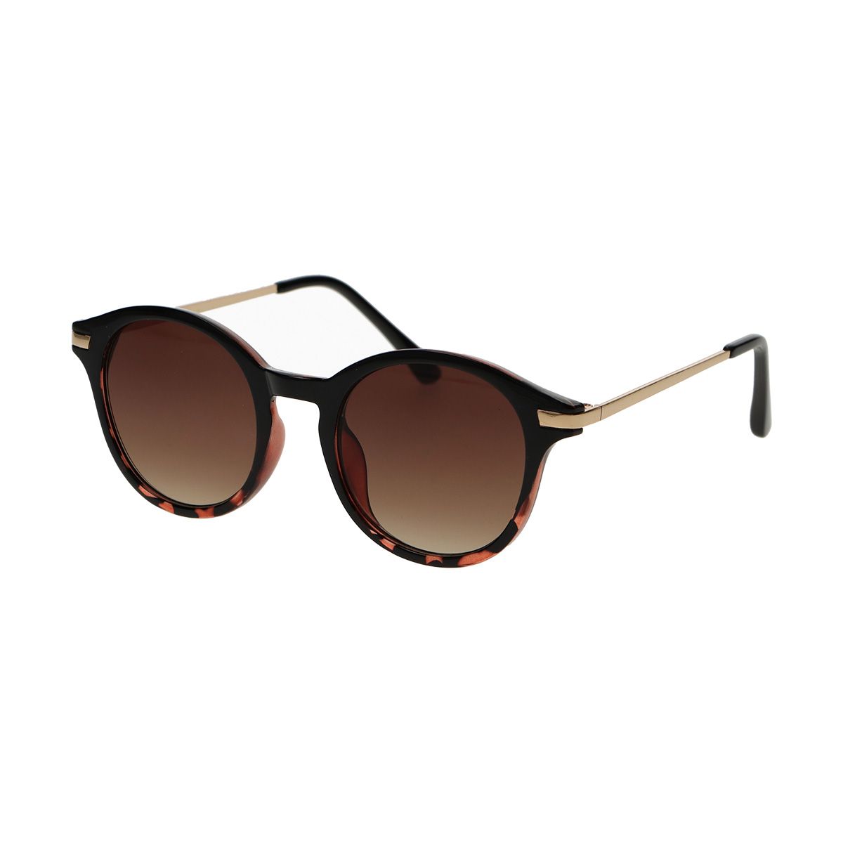 Spectrum sunglasses round half tortoise black women