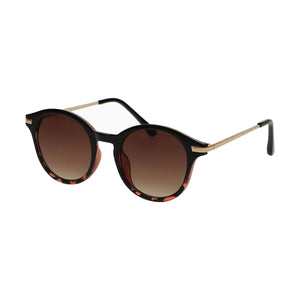 Spectrum sunglasses round half tortoise black women