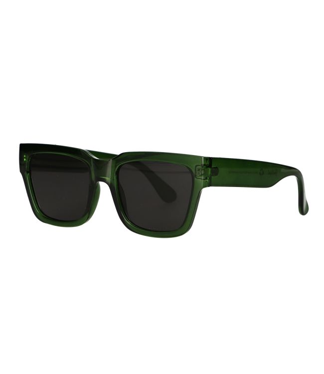 Spectrum Lunettes de soleil Déclaration carrée verte de verre fumée en verre dames