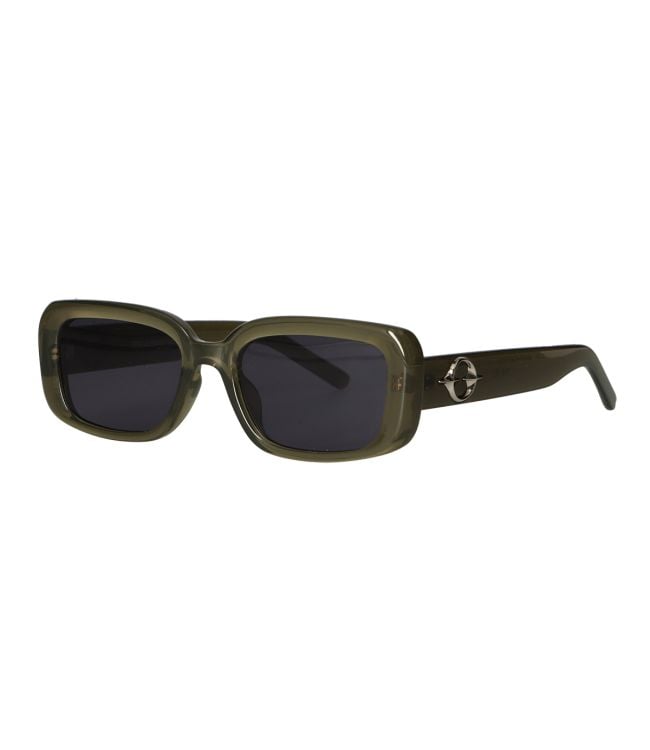 Spectrum Sunglasses Trendy Rechhoek Green Smoke Glass Ladies