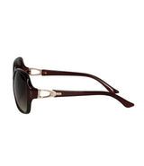 Spectrum Sunglasses Dark Brown Round Ladies