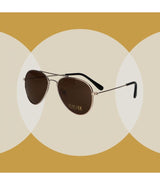 Spectrum sunglasses pilot gold brown men