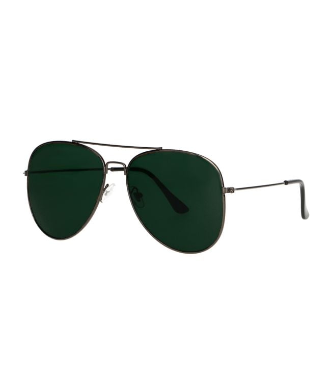 Spectrum sunglasses pilot silver green glass