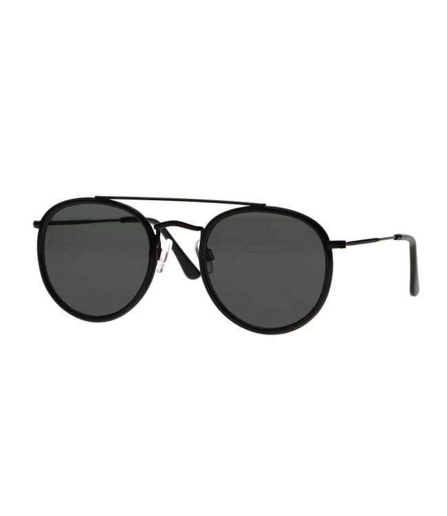 Spectrum Sunglasses Double Bridge Green Black Glass Men