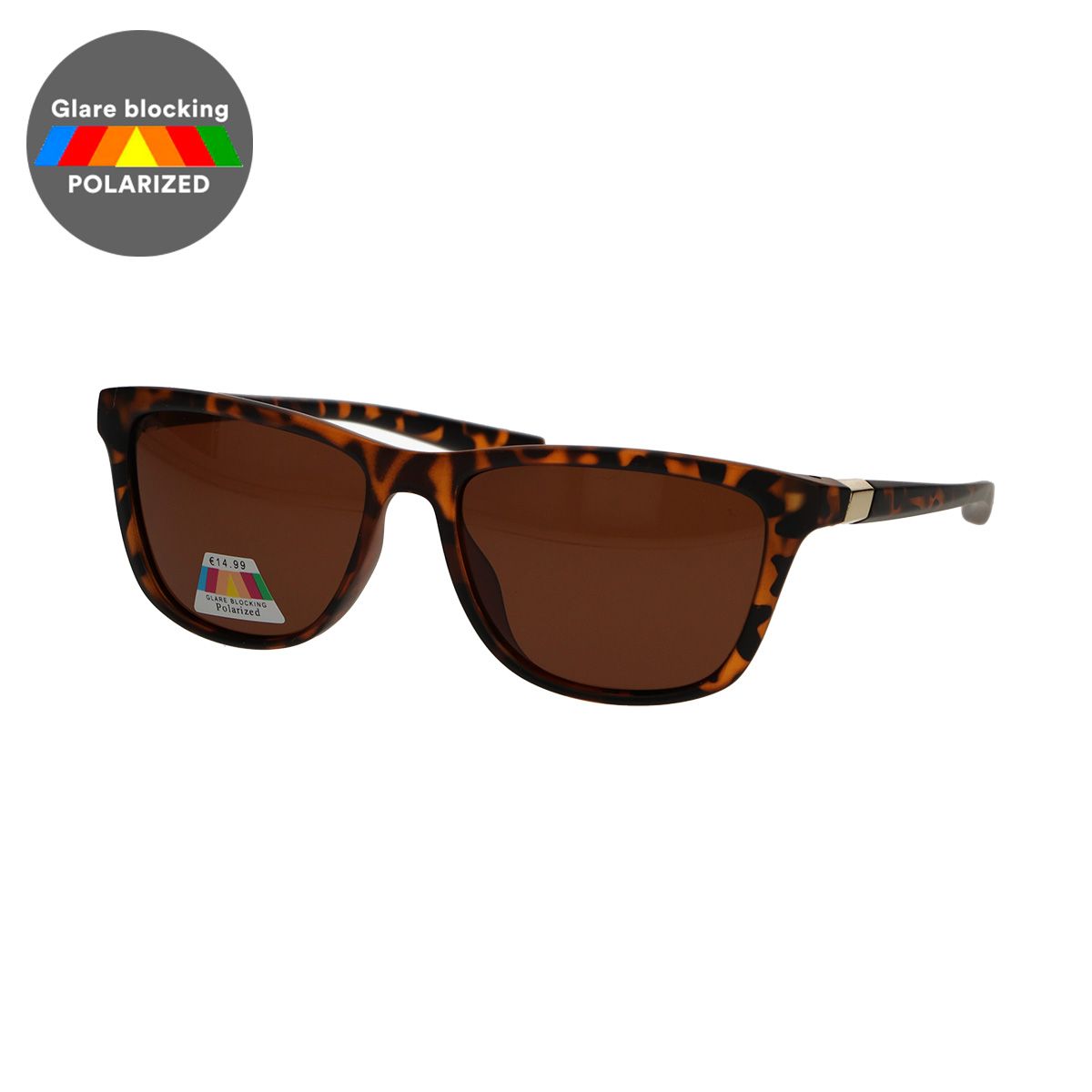 Spectrum polarized sunglasses rectangle tortoise brown ladies