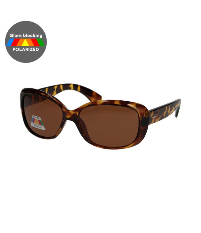 Occhiali da sole polarizzati a spettro Oval Tortoise Brown Ladies