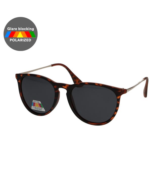 Lunettes de soleil polariazées spectres autour des dames gris dorées de tortue