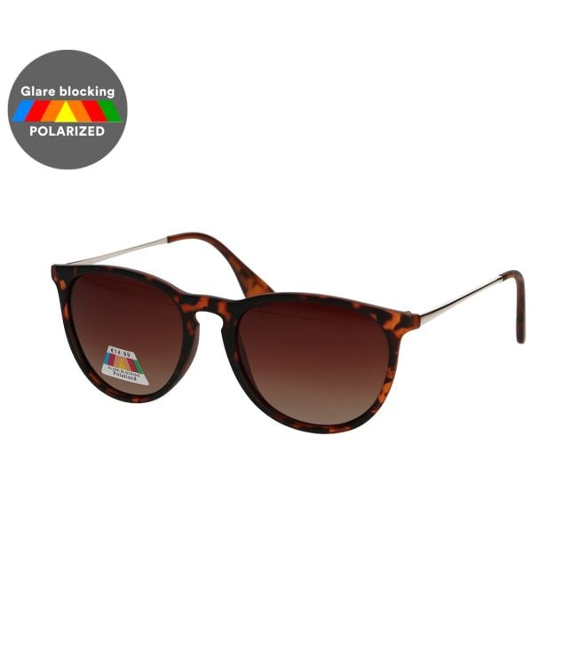 Lunettes de soleil polariazées spectres autour des dames brunes or de tortue