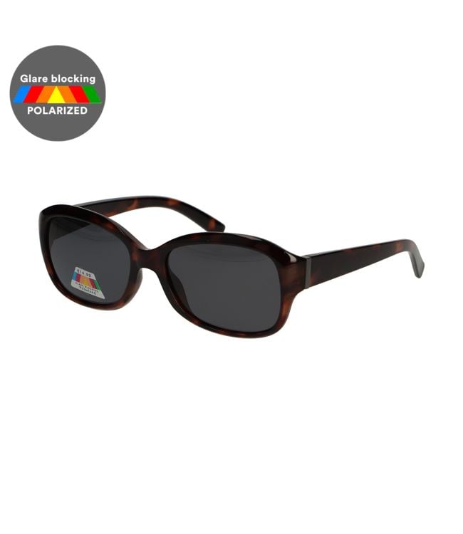 Spectrum Polariazed Sunglasses Oval Tortoise Gray Ladies