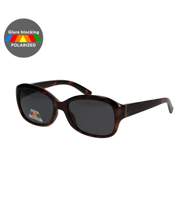 Spectrum Polariazed occhiali da sole Oval Tortoise Grey Ladies