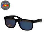Spectrum polarized sunglasses square matte black blue men
