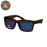 Spectrum polarized sunglasses square tortoise blue unisex