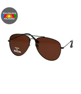 Spectrum Polarized Sunglasses Pilot Black Brown Men