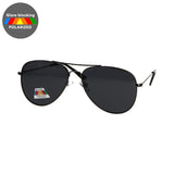 Spectrum polarized sunglasses pilot black gray men