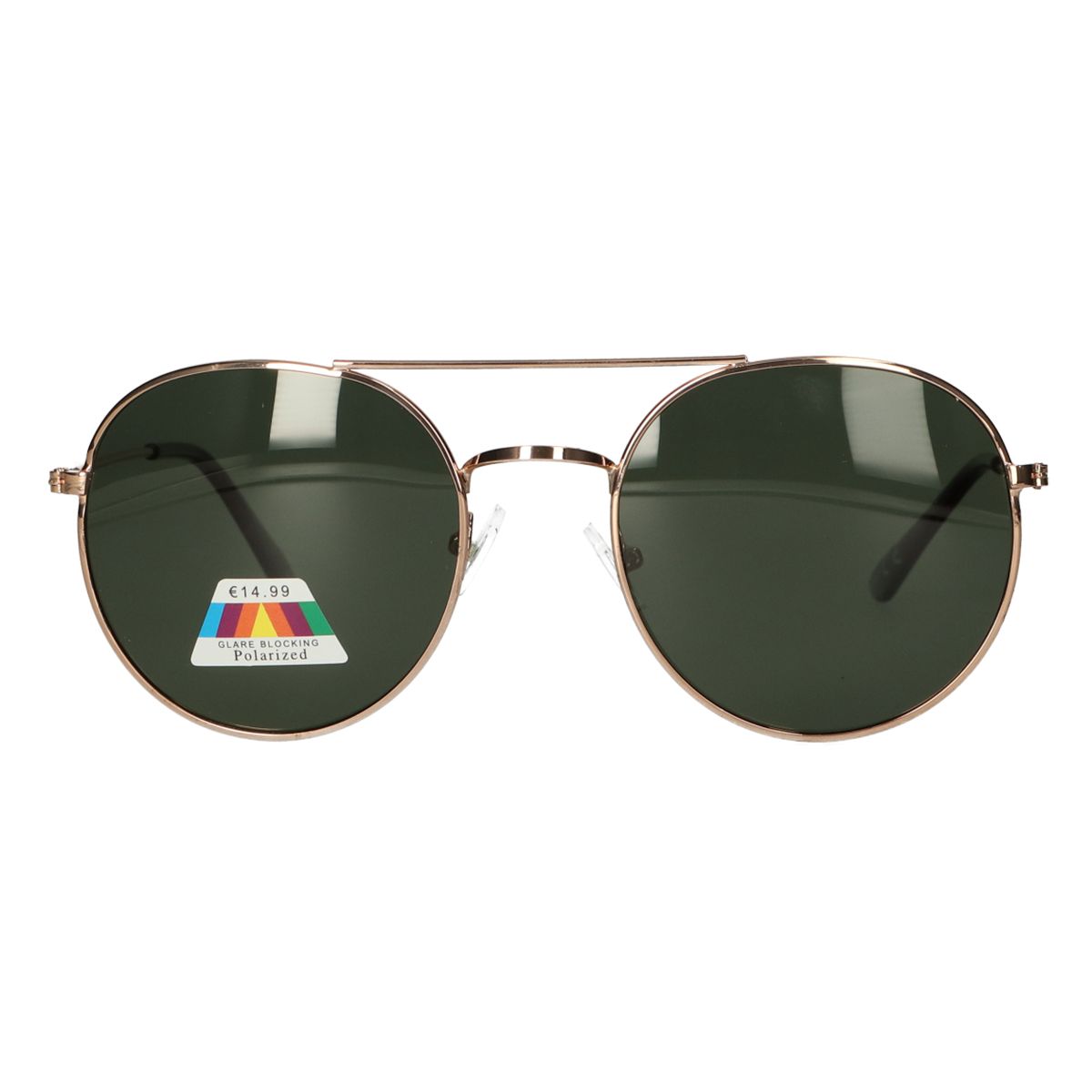 Spectrum polarized sunglasses aviator green lens unisex