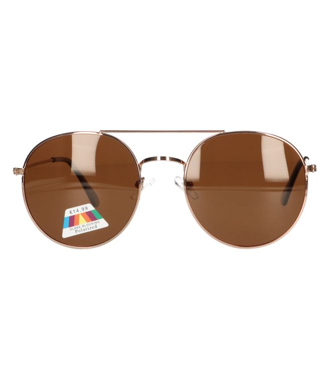 Spectrum polarized sunglasses aviator brown lens unisex