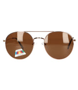 Spectrum polarized sunglasses aviator brown lens unisex