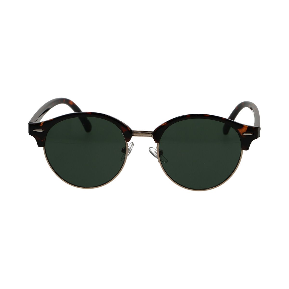 Spectrum solbrilleklubb rund havana gullgrønn unisex