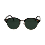 Spectrum solbrilleklubb rund havana gullgrønn unisex