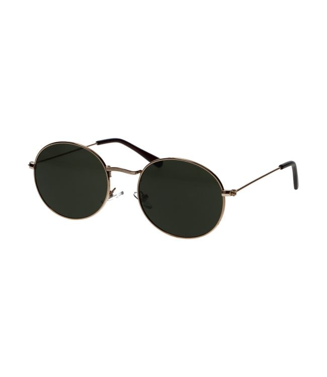Spectrum sunglasses flat oval gold metal green unisex