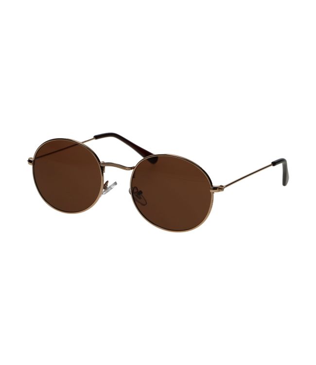 Occhiali da sole a spettro piatto ovale oro marrone unisex