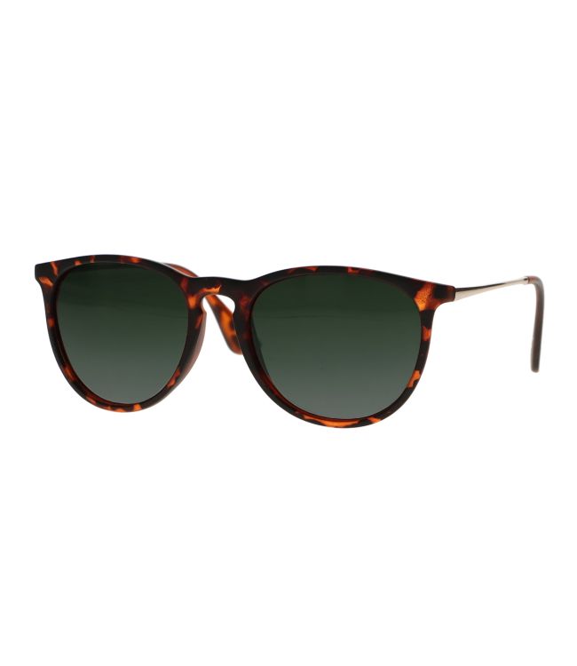Occhiali da sole a spettro tartaruga in vetro verde oro unisex