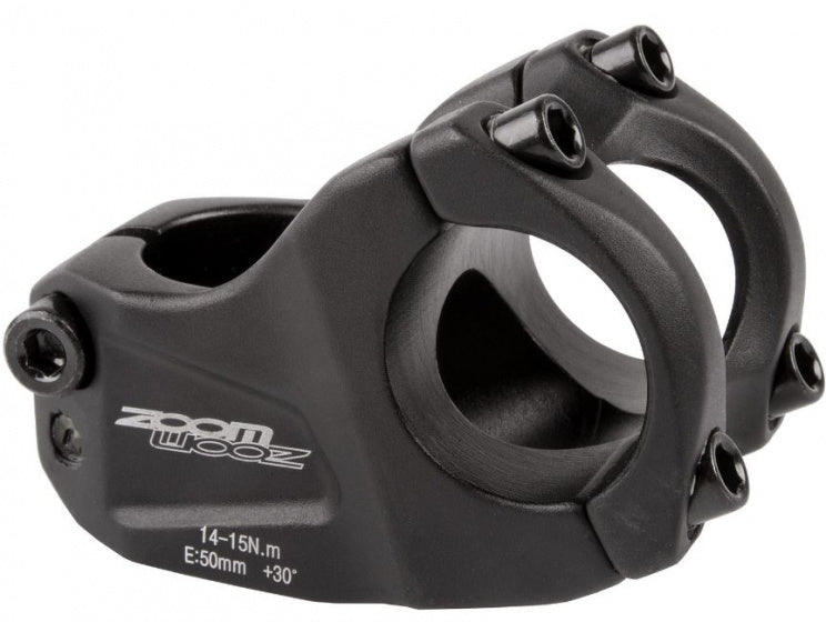 Zoom stamfrontbyggnad fast nedförsbacke 28,6 50 31,8 mm svart
