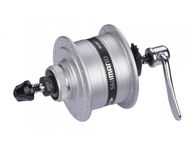 Shimano Naafdynamo 32G Fejldisk 6v 3 Watt DH-3D37-QR Sølv
