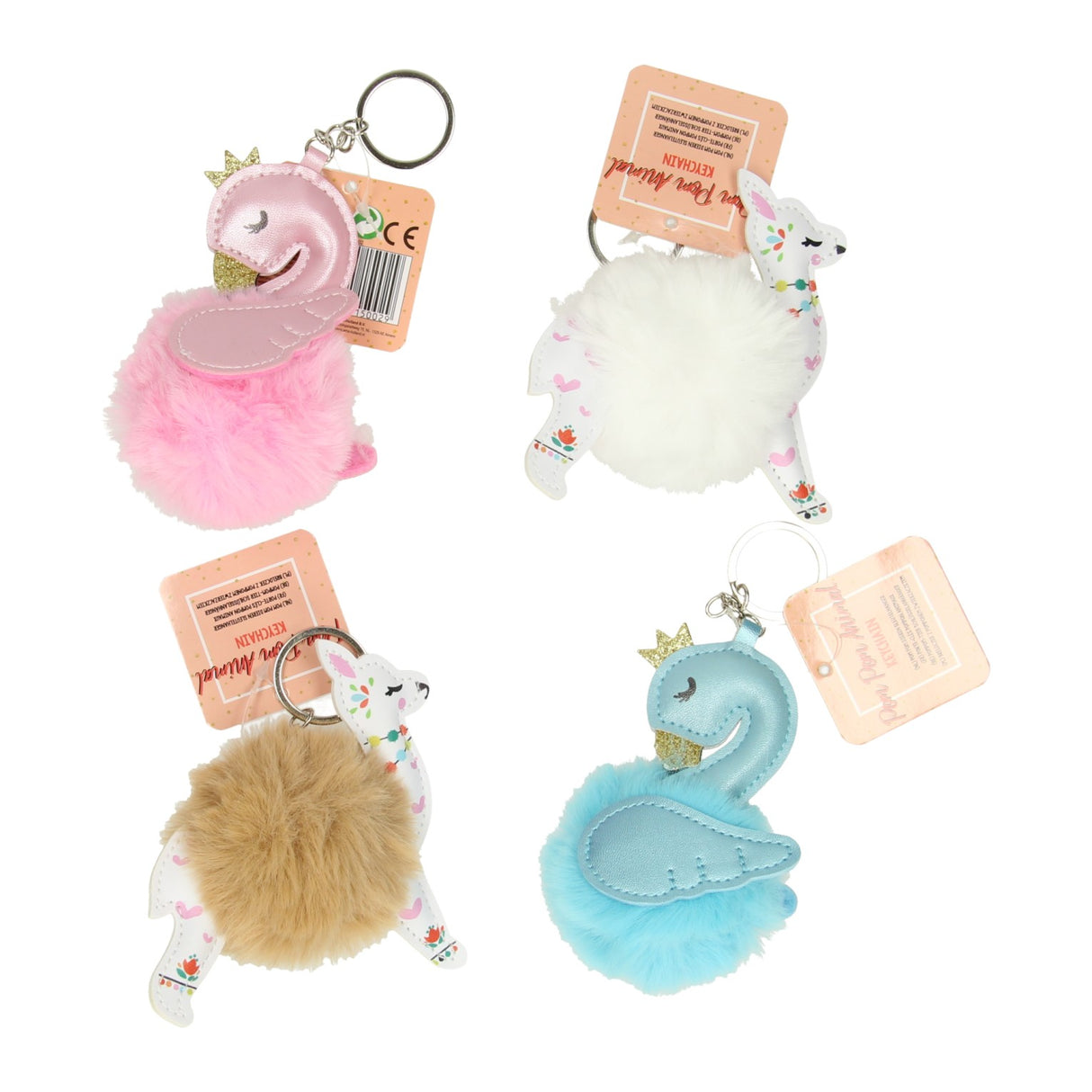 Wins Holland Luxus Key Ring Pomposdéieren, Set vun 12st.