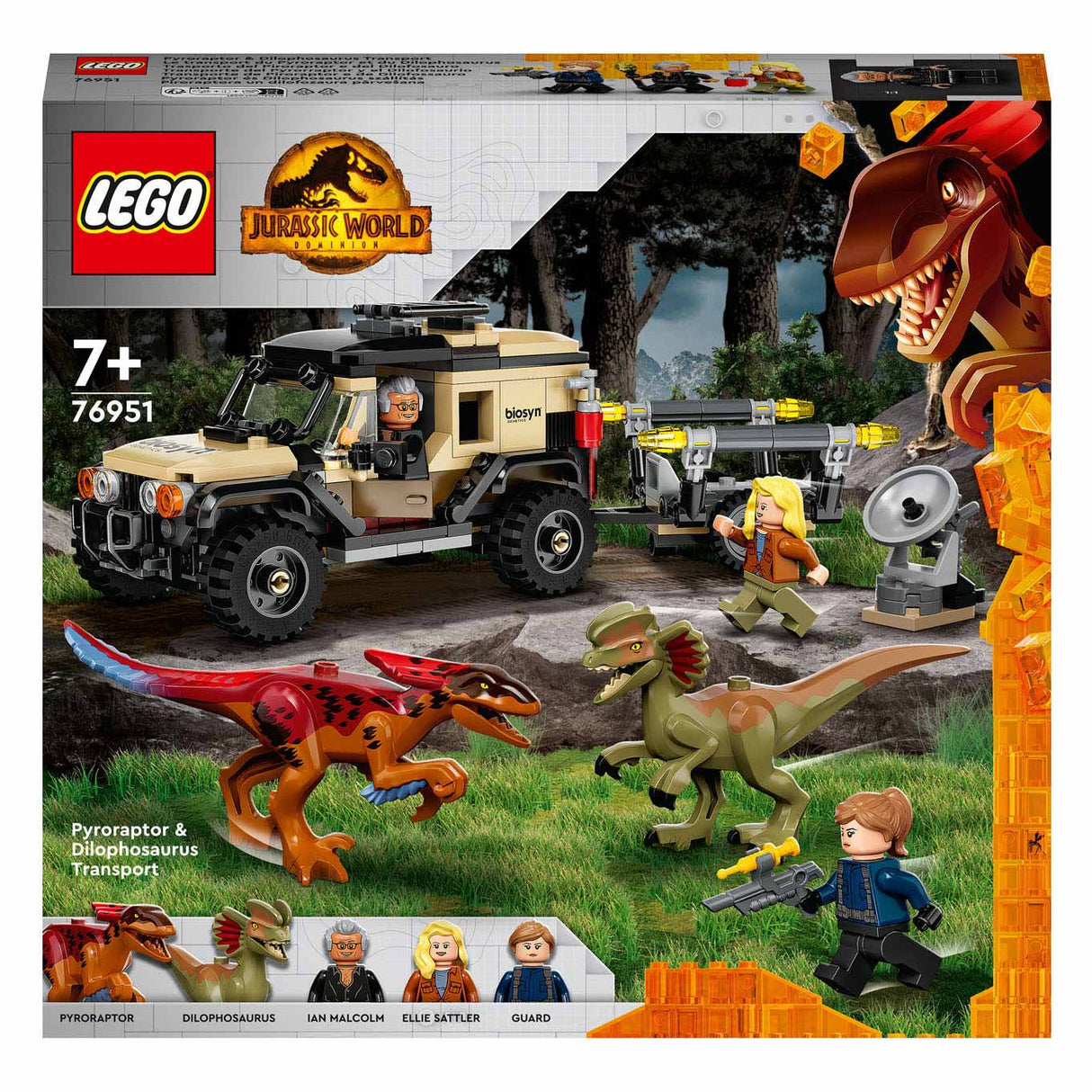 LEGO LEGO JURASSIC 76951 Pyroraptor and Dilophosaurus Transport