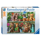 Gatitos de rompecabezas de Ravensburger en el estante 500st.