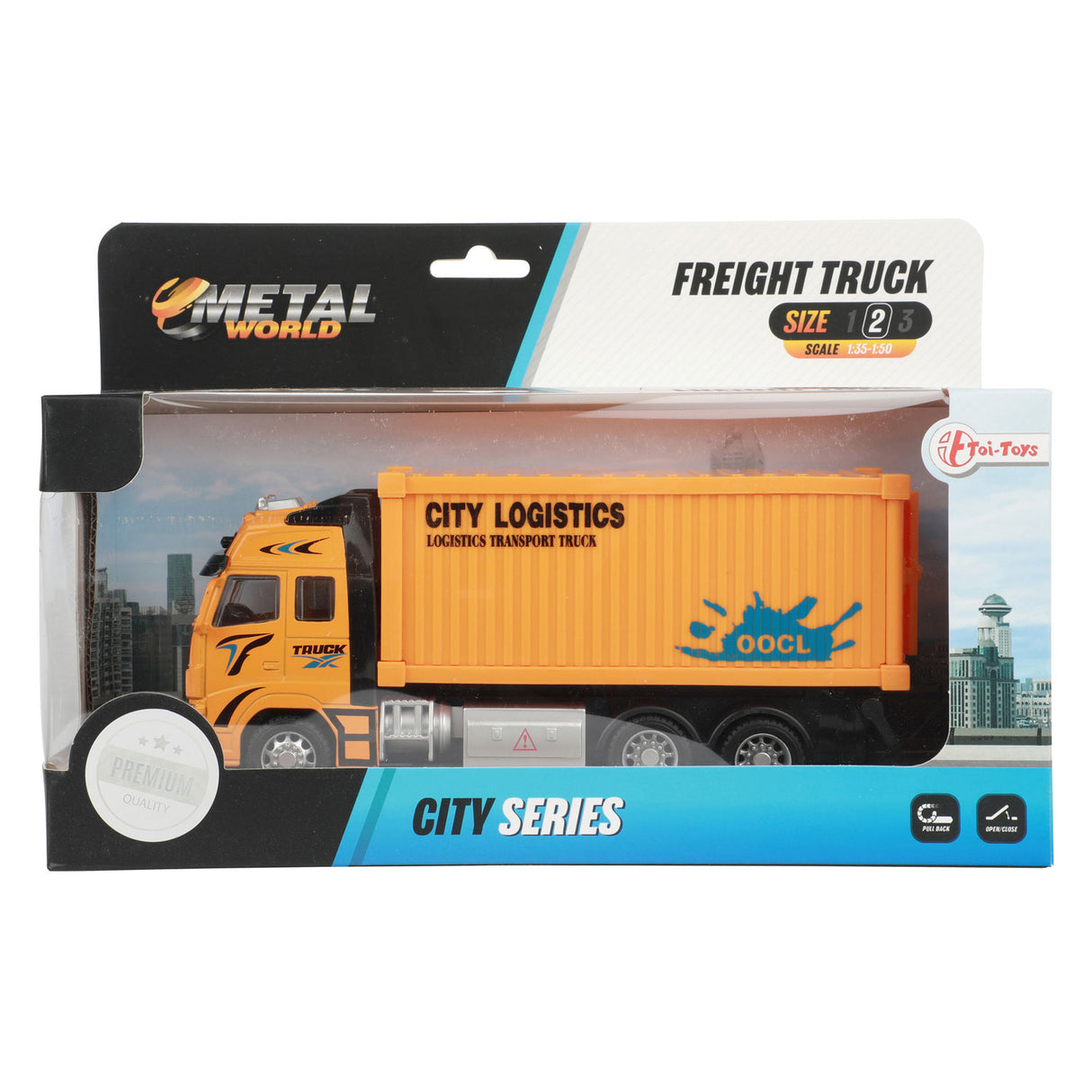 Toi-Spillsaach Metal Pull-Back Container Camion 1:38