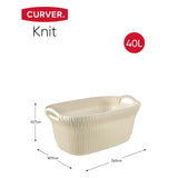 Curver Curver Basket lavanderia in maglia 40 L Crèmewit