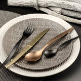 Lou Laguiole Lou Laguiole 16-part cutlery set Jet StoneWash Champagne