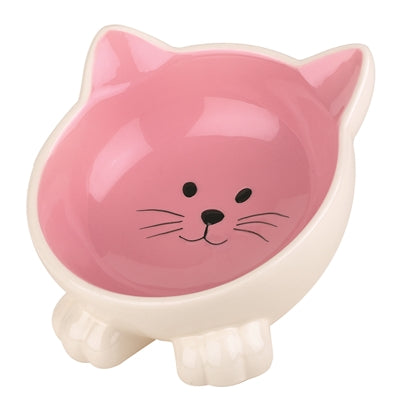 Glécklech Hausdéieren Ernierung Bucket Cat Orb rosa Creme