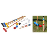 Hi hi 18-teilige Krocket-Spiel 4 Spieler Holz