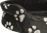 Trixie dog basket Jimmy Oval Black with leg print