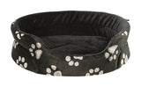 Trixie dog basket Jimmy Oval Black with leg print